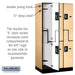Salsbury 12" Wide Double Tier 'S' Style Designer Wood Locker - 3 Wide - 6 Feet High - 21 Inches Deep - Maple - Silver Resettable Combination Locks - Sweatfully