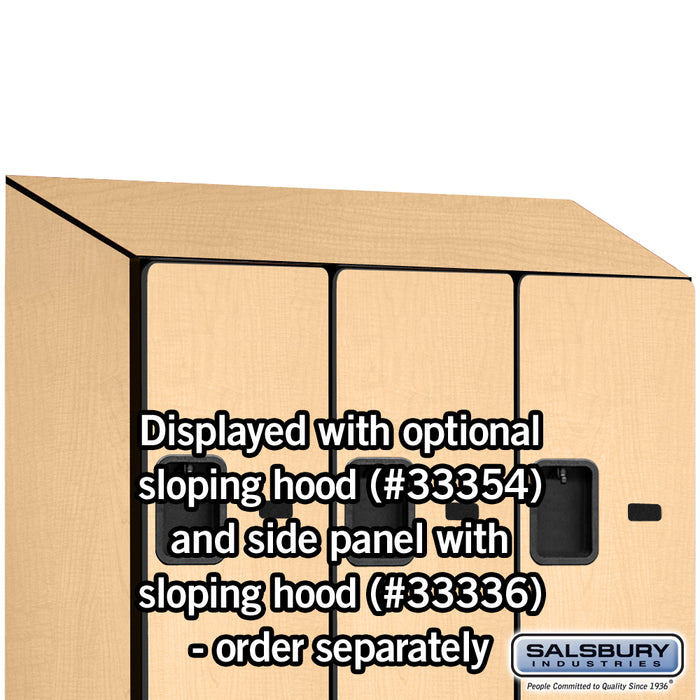 Salsbury 12" Wide Double Tier 'S' Style Designer Wood Locker - 3 Wide - 6 Feet High - 21 Inches Deep - Maple - Hasps - Sweatfully