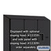 Salsbury 12" Wide Double Tier 'S' Style Designer Wood Locker - 3 Wide - 6 Feet High - 15 Inches Deep - Black - Hasps - Sweatfully