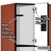 Salsbury 12" Wide Double Tier 'S' Style Designer Wood Locker - 3 Wide - 6 Feet High - 15 Inches Deep - Cherry - Hasps - Sweatfully