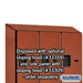 Salsbury 12" Wide Double Tier 'S' Style Designer Wood Locker - 3 Wide - 6 Feet High - 15 Inches Deep - Cherry - Hasps - Sweatfully