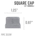 1/2 in. Black Square Cap - Sweatfully
