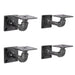 1/2 in. x 4 in. Square Double Flange Shelf Bracket Kit, 4 Pack - Sweatfully