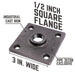 1/2 in. x 4 in. Square Double Flange Shelf Bracket Kit, 4 Pack - Sweatfully