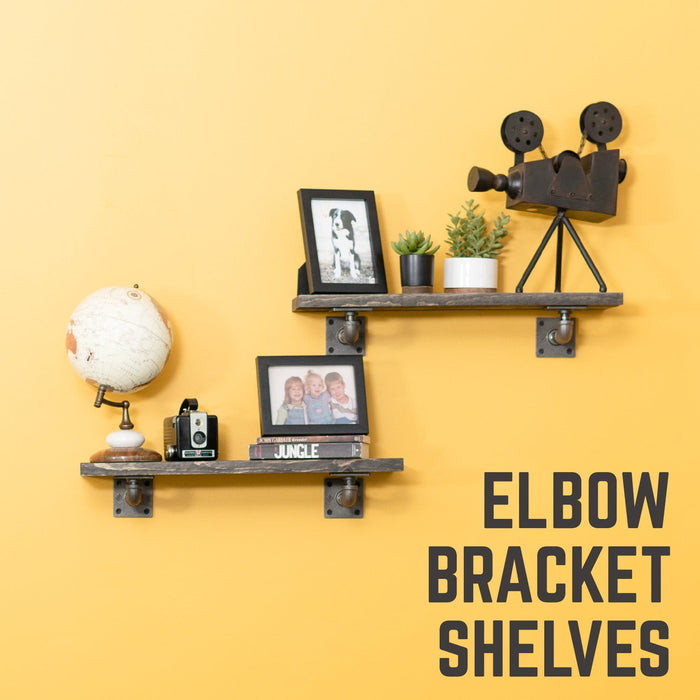 1/2 in. x 4 in. Square Double Flange Shelf Bracket Kit, 4 Pack - Sweatfully