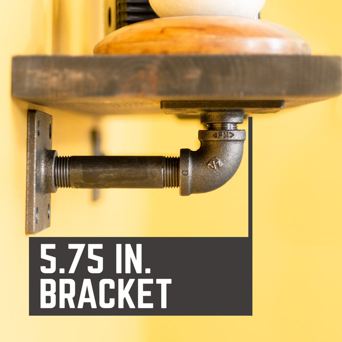 1/2 in. x 4 in. Square Double Flange Shelf Bracket Kit, 4 Pack - Sweatfully