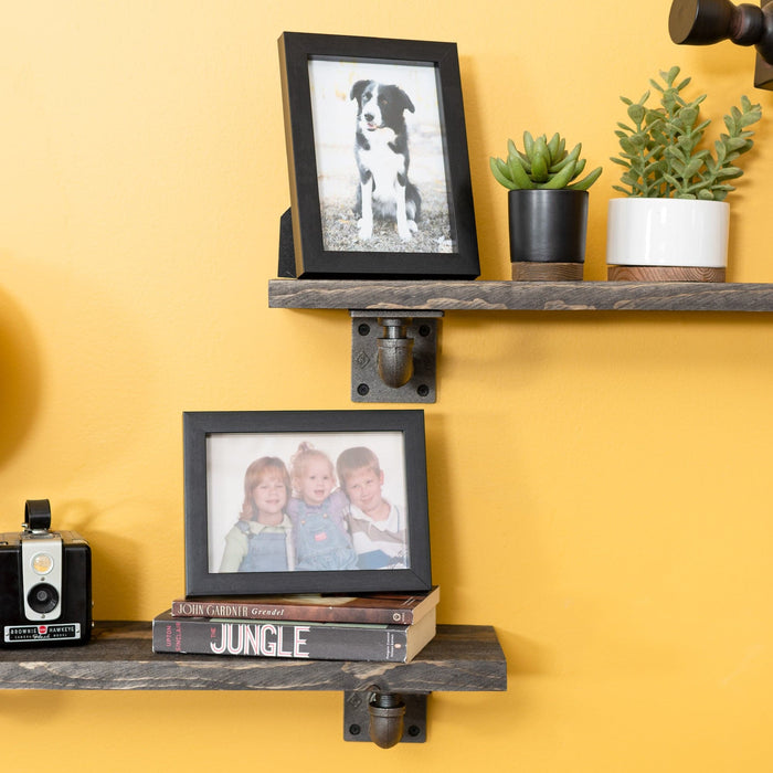 1/2 in. x 4 in. Square Double Flange Shelf Bracket Kit, 4 Pack - Sweatfully