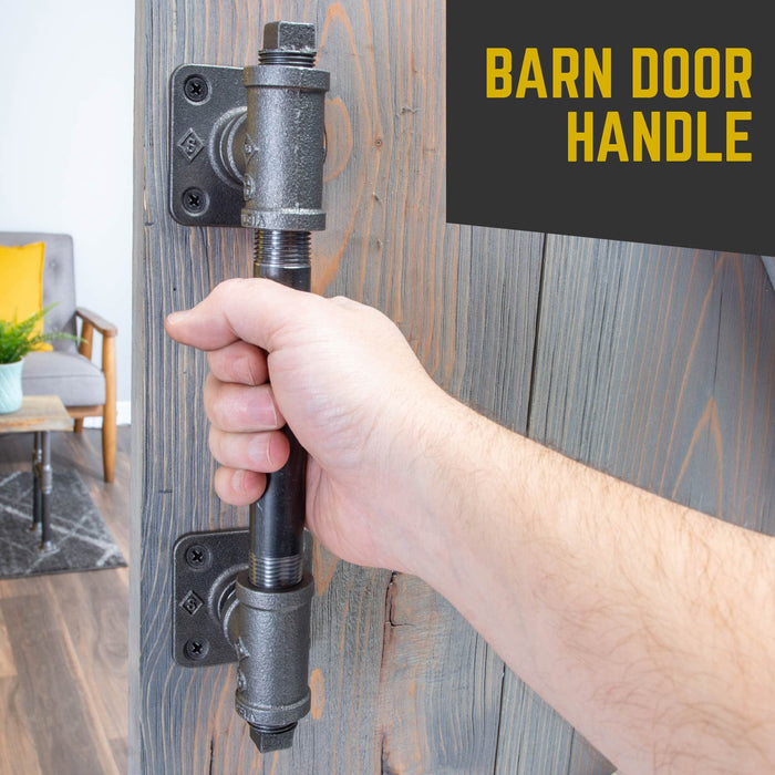 1/2 in. Tee Barn Door Handle, Mini-Square Flange – 10.75 in. L - Sweatfully
