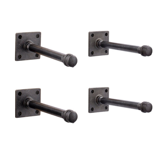 1/2 in. x 8 in. Square Flange Shelf Bracket Kit, 4 Pack - Sweatfully