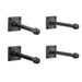 1/2 in. x 8 in. Square Flange Shelf Bracket Kit, 4 Pack - Sweatfully