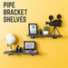 1/2 in. x 8 in. Square Flange Shelf Bracket Kit, 4 Pack - Sweatfully