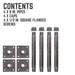 1/2 in. x 8 in. Square Flange Shelf Bracket Kit, 4 Pack - Sweatfully