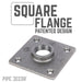 1 in. x 18 in. Square Flange Pipe Table Legs - 4 Pack - Sweatfully
