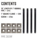 1 in. x 18 in. Square Flange Pipe Table Legs - 4 Pack - Sweatfully