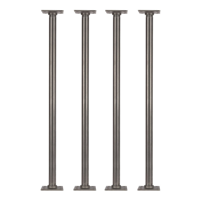 1 in. x 30 in. Square Flange Pipe Table Legs - 4 Pack - Sweatfully