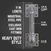 3/4 in. Square Barn Door Handle - 11 in. L - Sweatfully