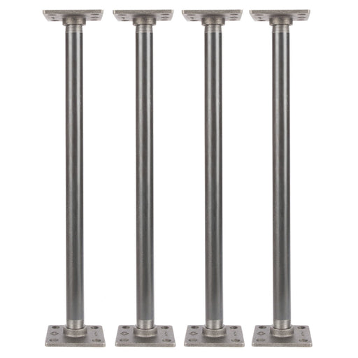3/4 in. x 18 in. Square Flange Pipe Table Legs - 4 Pack - Sweatfully