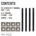 3/4 in. x 18 in. Square Flange Pipe Table Legs - 4 Pack - Sweatfully