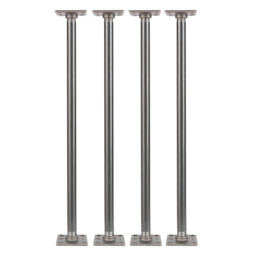 3/4 in. x 24 in. Square Flange Pipe Table Legs - 4 Pack - Sweatfully