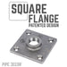 3/4 in. x 24 in. Square Flange Pipe Table Legs - 4 Pack - Sweatfully