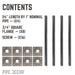 3/4 in. x 24 in. Square Flange Pipe Table Legs - 4 Pack - Sweatfully