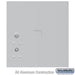 Replacement Parcel Locker Door and Tenant Lock - for Standard 4 High (PL4) 4C Horizontal Parcel Locker - with (3) Keys - Aluminum - Sweatfully