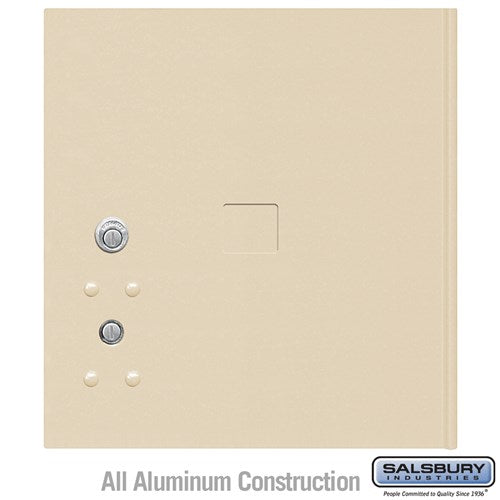 Replacement Parcel Locker Door and Tenant Lock - for Standard 4 High (PL4) 4C Horizontal Parcel Locker - with (3) Keys - Sandstone - Sweatfully