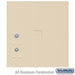 Replacement Parcel Locker Door and Tenant Lock - for Standard 4 High (PL4) 4C Horizontal Parcel Locker - with (3) Keys - Sandstone - Sweatfully