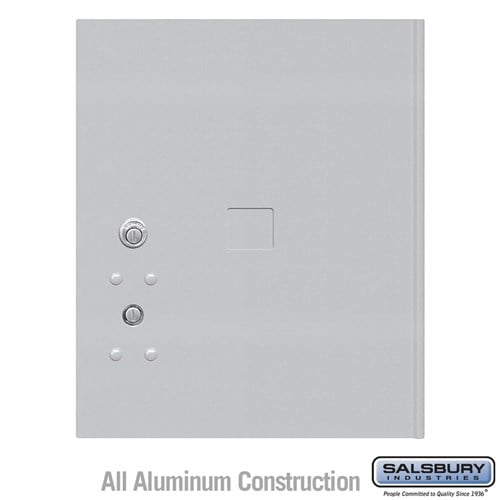 Replacement Parcel Locker Door and Tenant Lock - for Standard 4.5 High (PL4.5) 4C Horizontal Parcel Locker - with (3) Keys - Aluminum - Sweatfully