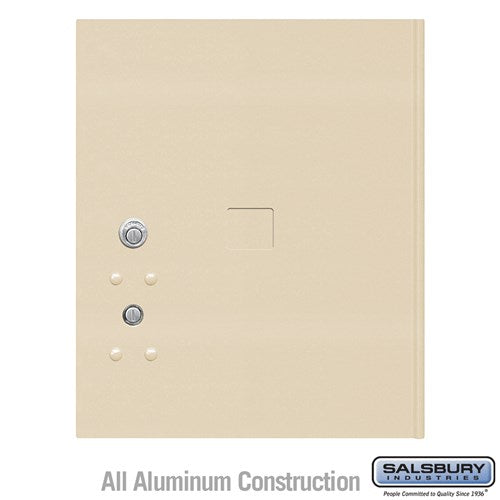 Replacement Parcel Locker Door and Tenant Lock - for Standard 4.5 High (PL4.5) 4C Horizontal Parcel Locker - with (3) Keys - Sandstone - Sweatfully