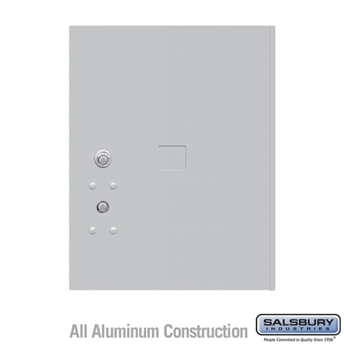 Salsbury Replacement Parcel Locker Door and Tenant Lock - for Standard 5 High (PL5) 4C Horizontal Parcel Locker - with (3) Keys  - Aluminum - Sweatfully