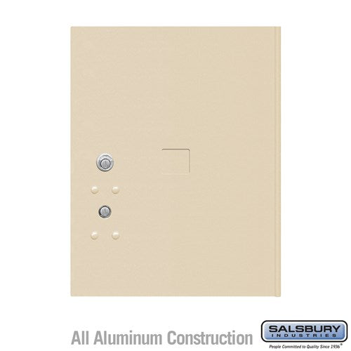 Salsbury Replacement Parcel Locker Door and Tenant Lock - for Standard 5 High (PL5) 4C Horizontal Parcel Locker - with (3) Keys  - Sandstone - Sweatfully