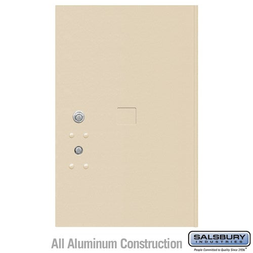 Salsbury Replacement Parcel Locker Door and Tenant Lock - for Standard 6 High (PL6) 4C Horizontal Parcel Locker - with (3) Keys  - Sandstone - Sweatfully