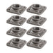 1/2 in. Black Micro Mini Square Flange (8-Pack) - Sweatfully