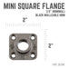 1/2 in. Black Micro Mini Square Flange (8-Pack) - Sweatfully