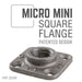 1/2 in. Black Micro Mini Square Flange - Sweatfully