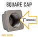 1 in. Black Square Cap - Sweatfully