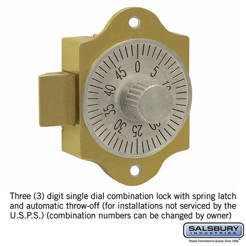 Salsbury Combination Lock - for 4C Horizontal Mailbox Door (for Mailboxes Not Serviced by the USPS) - Sweatfully