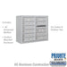 Salsbury 6 Door High Surface Mounted 4C Horizontal Mailbox with 9 Doors in Aluminum with Private Access - Sweatfully