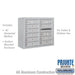Salsbury 6 Door High Surface Mounted 4C Horizontal Mailbox with 10 Doors in Aluminum with Private Access - Sweatfully