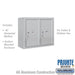 Salsbury 6 Door High Surface Mounted 4C Horizontal Parcel Locker with 2 Parcel Lockers in Aluminum with Private Access - Sweatfully