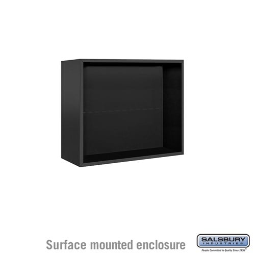 Salsbury Surface Mounted Enclosure - for 3706 Double Column Unit - Black - Sweatfully