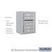 Salsbury 6 Door High Surface Mounted 4C Horizontal Mailbox with 4 Doors in Aluminum with USPS Access - Sweatfully