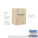 Salsbury 6 Door High Surface Mounted 4C Horizontal Mailbox with 4 Doors in Sandstone with Private Access - Sweatfully