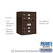 Salsbury 6 Door High Surface Mounted 4C Horizontal Mailbox with 4 Doors in Bronze with Private Access - Sweatfully
