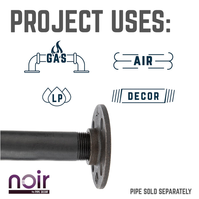 1 in. Prefinished Matte Black Floor Flange - Sweatfully