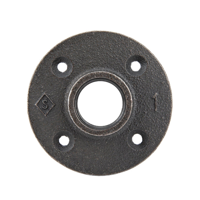 1 in. Prefinished Matte Black Floor Flange - Sweatfully
