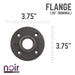 1 in. Prefinished Matte Black Floor Flange - Sweatfully