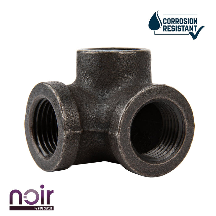 1/2 in.  Prefinished Matte Black Side Outlet Elbow - Sweatfully