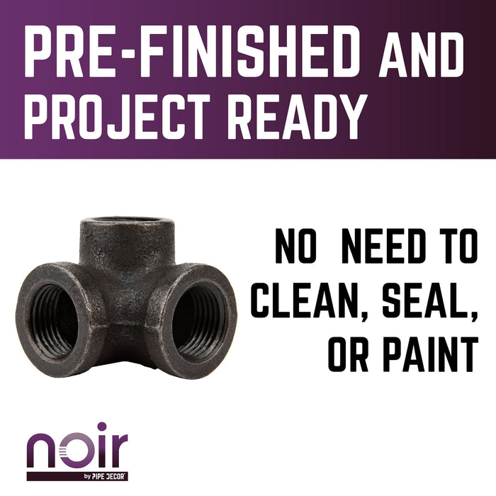 1/2 in.  Prefinished Matte Black Side Outlet Elbow - Sweatfully